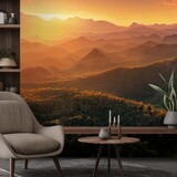 Landscape wallpaper Summit Twilight Glow, washable Landscape wallpaper Summit Twilight Glow, washable