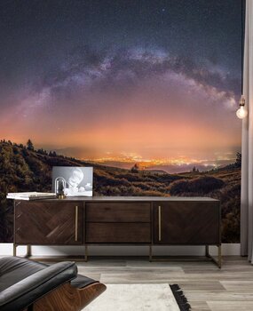 Sterren behang Stellar Nightscape, afwasbaar Sterren behang Stellar Nightscape, afwasbaar