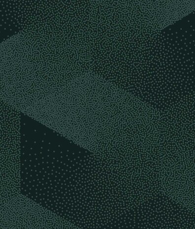 Abstrakte Tapete Dark Emerald Symmetry, grün, waschbar