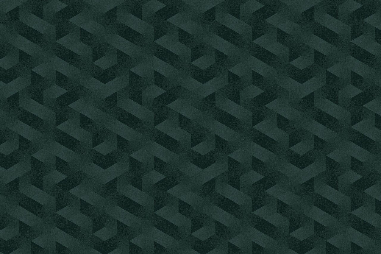 Abstract behang Dark Emerald Symmetry, groen, afwasbaar Abstract behang Dark Emerald Symmetry, groen, afwasbaar
