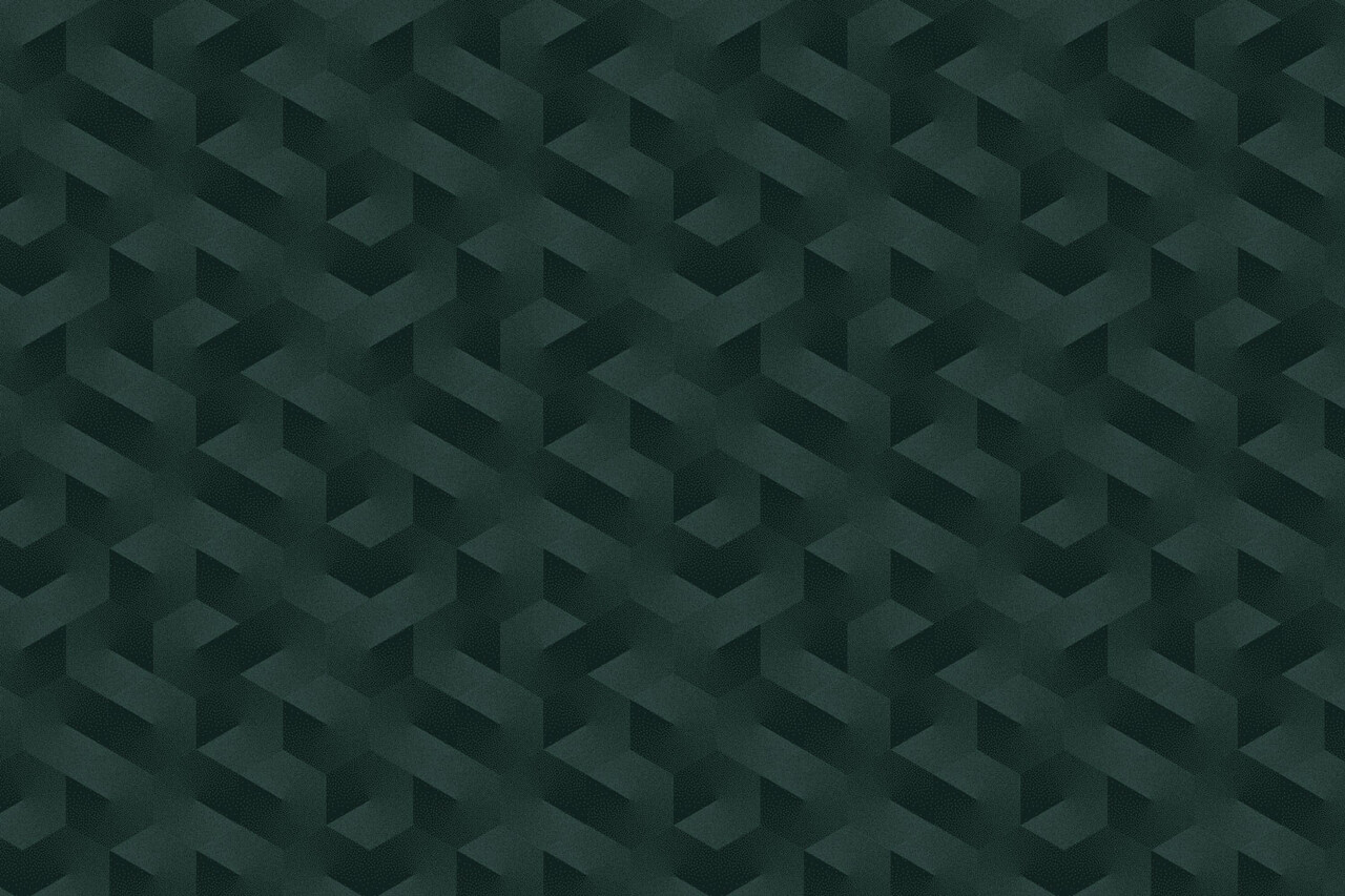 Abstrakte Tapete Dark Emerald Symmetry, grün, waschbar