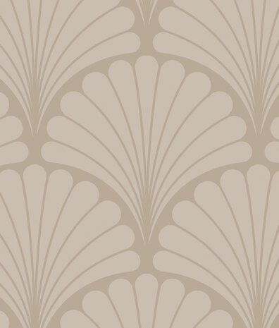 Retro behang Vintage Elegance, beige, afwasbaar Retro behang Vintage Elegance, beige, afwasbaar