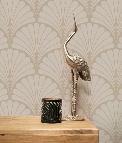 Retro wallpaper Vintage Elegance, beige, washable Retro wallpaper Vintage Elegance, beige, washable