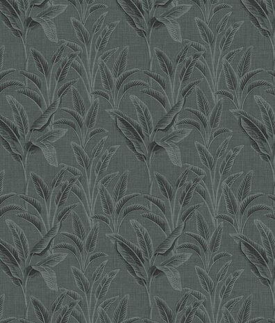 Blättertapete Banana Breeze, blau, waschbar