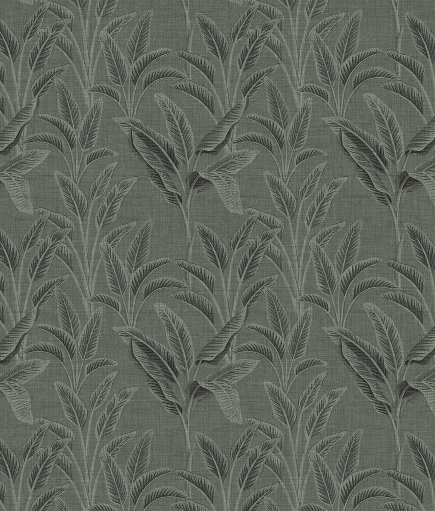 Leaves wallpaper Banana Breeze, green, washable Leaves wallpaper Banana Breeze, green, washable