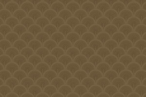 Retro wallpaper Midcentury Curves, brown, washable
