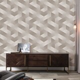 Grafische Tapete Sleek Geometry, Sand, waschbar Grafische Tapete Sleek Geometry, Sand, waschbar