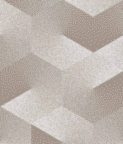 Grafische Tapete Sleek Geometry, Sand, waschbar