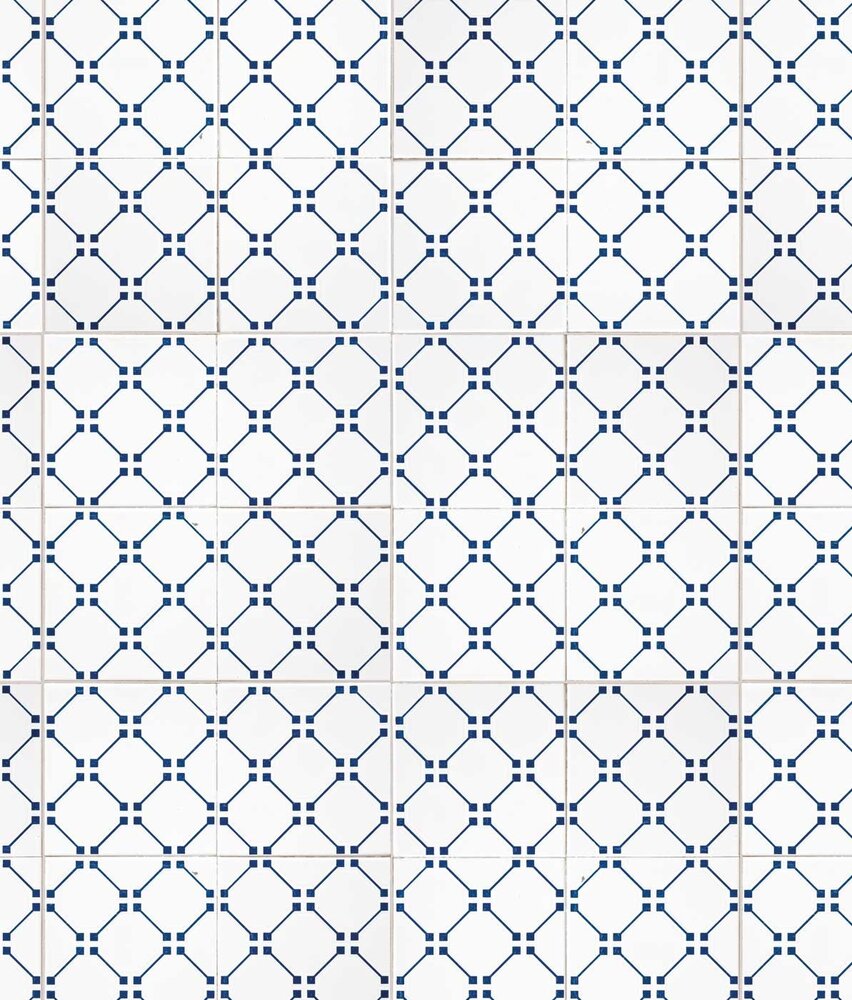 Wallpaper Lisbon Style Tiles, white, washable