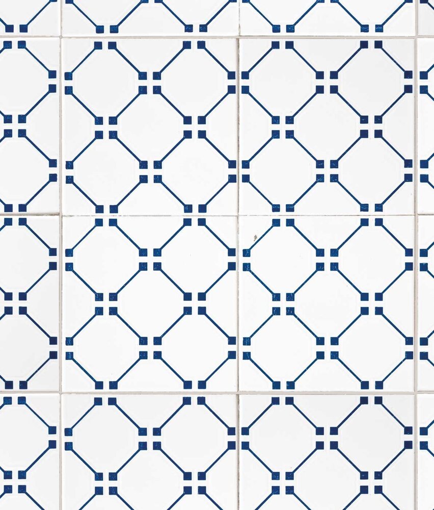 Wallpaper Lisbon Style Tiles, white, washable