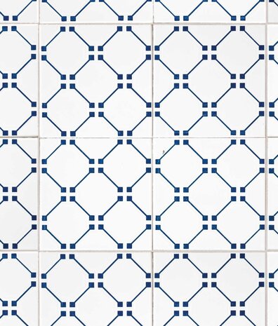 Wallpaper Lisbon Style Tiles, white, washable