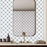 Behang Lisbon Style Tiles, wit, afwasbaar