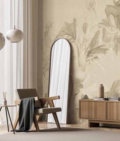 Vintage bloemen behang Fresco Flowers, afwasbaar Vintage bloemen behang Fresco Flowers, afwasbaar