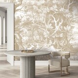 Vintage wallpaper Landscape Engravings, beige, washable Vintage wallpaper Landscape Engravings, beige, washable