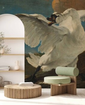 Wallpaper old masters Threatened Swan, washable Wallpaper old masters Threatened Swan, washable
