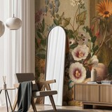 Vintage bloemen behang Delicate Flowers, afwasbaar Vintage bloemen behang Delicate Flowers, afwasbaar