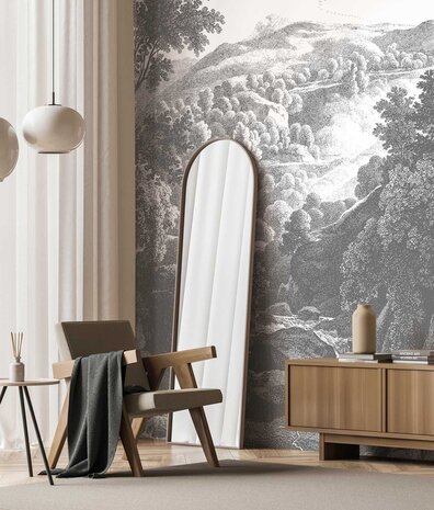 Bossen behang Shadowed Enigma Forest, afwasbaar