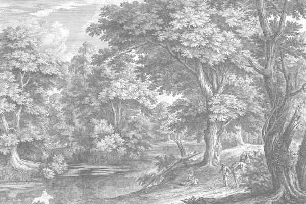 Landschaftstapete Whispering Woods, waschbar Landschaftstapete Whispering Woods, waschbar