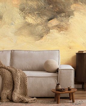 Wolken behang Heavenly Cloudscape, geel, afwasbaar Wolken behang Heavenly Cloudscape, geel, afwasbaar