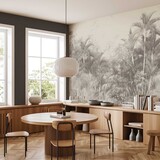 Jungle behang Vintage Tropic Vibes, afwasbaar Jungle behang Vintage Tropic Vibes, afwasbaar