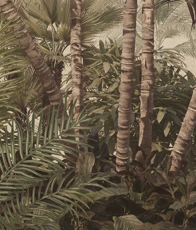 Palm wallpaper Retro Palm Paradise, beige, washable Palm wallpaper Retro Palm Paradise, beige, washable