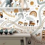 Children's wallpaper Dreamy Drawings, white, washable Children's wallpaper Dreamy Drawings, white, washable