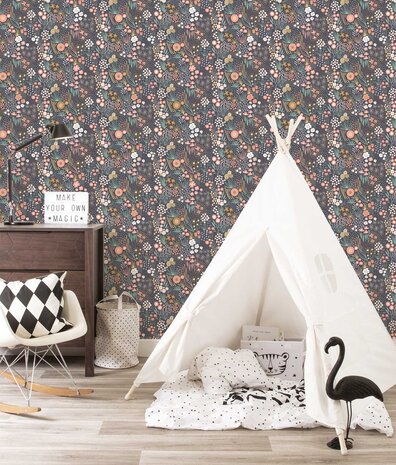 Kinderbehang Charming Botanical Delight, afwasbaar