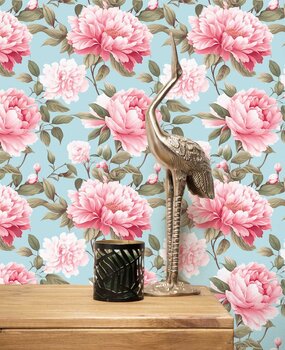 Blumentapete Fresh Floral Elegance, rosa, waschbar Blumentapete Fresh Floral Elegance, rosa, waschbar