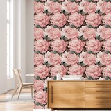 Blumentapete Pink Floral Elegance, rosa, waschbar Blumentapete Pink Floral Elegance, rosa, waschbar