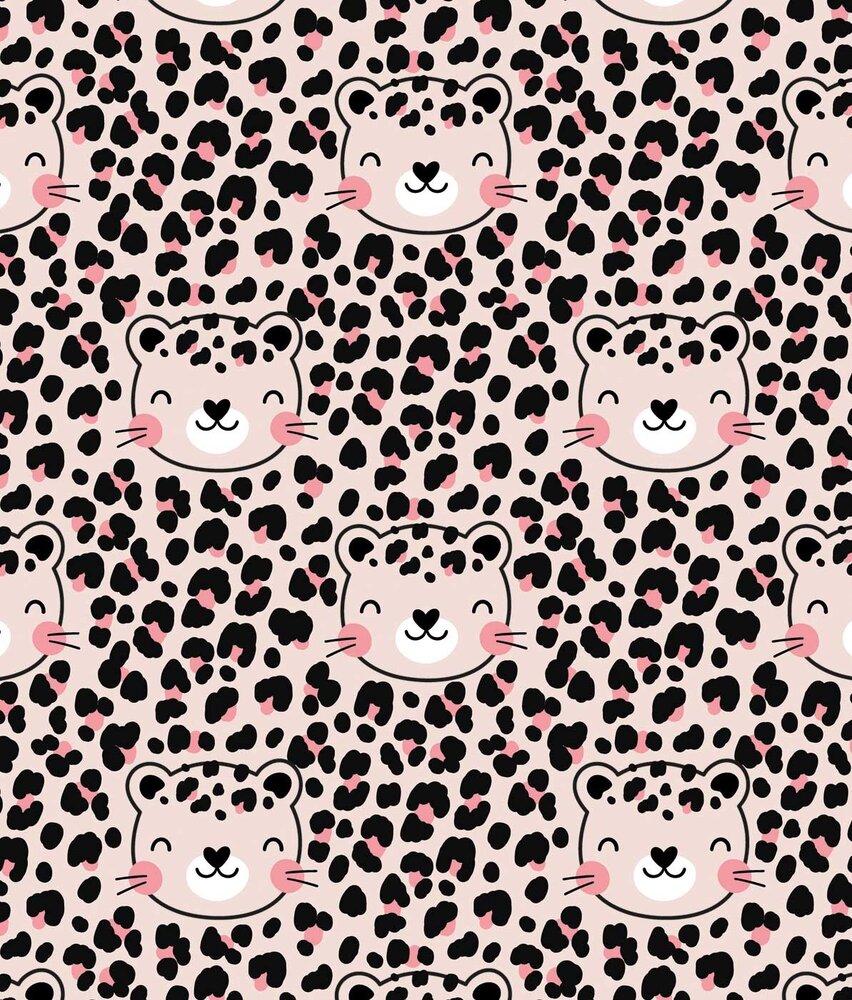 Children's wallpaper animals Safari Dreams, pink, washable Children's wallpaper animals Safari Dreams, pink, washable