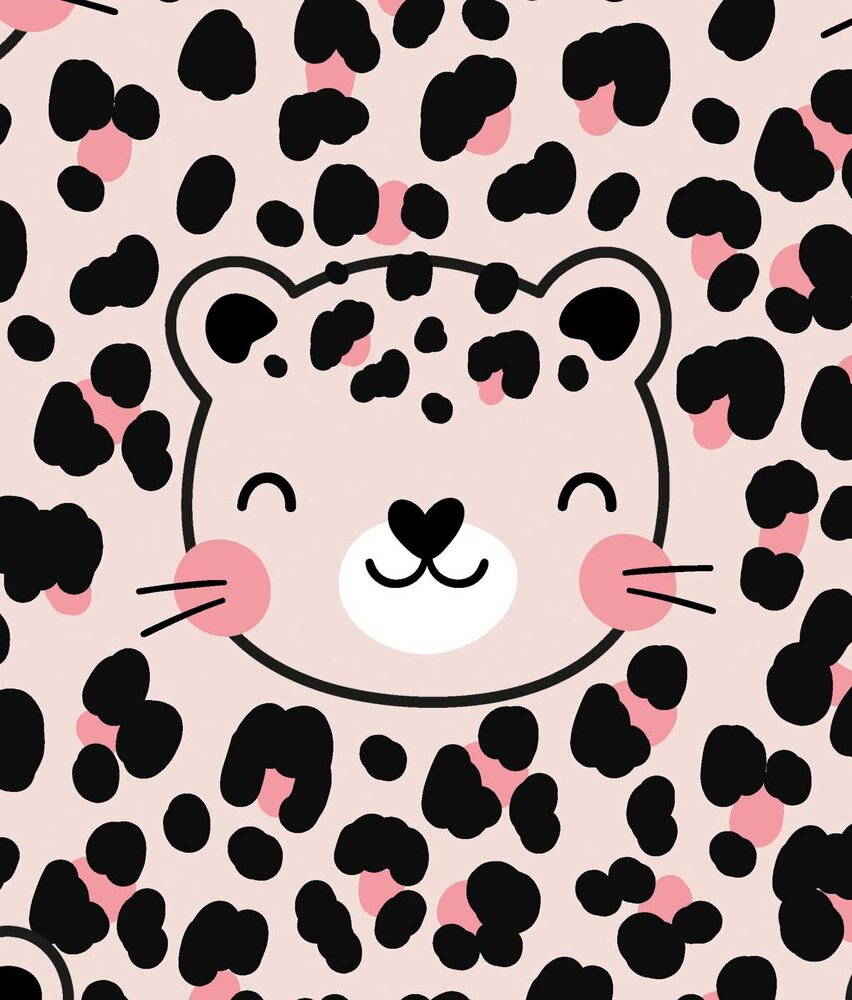 Kindertapete Tiere Safari Dreams, rosa, waschbar Kindertapete Tiere Safari Dreams, rosa, waschbar