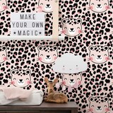 Kinderbehang dieren Safari Dreams, roze, afwasbaar Kinderbehang dieren Safari Dreams, roze, afwasbaar