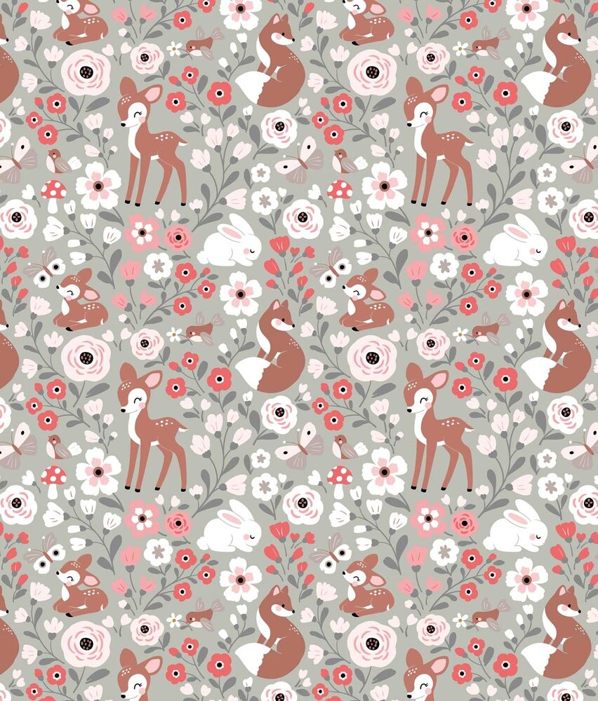Children's wallpaper Sweet Woodland Creatures, washable