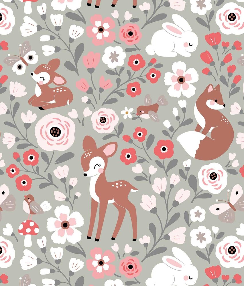 Kinderbehang Sweet Woodland Creatures, afwasbaar