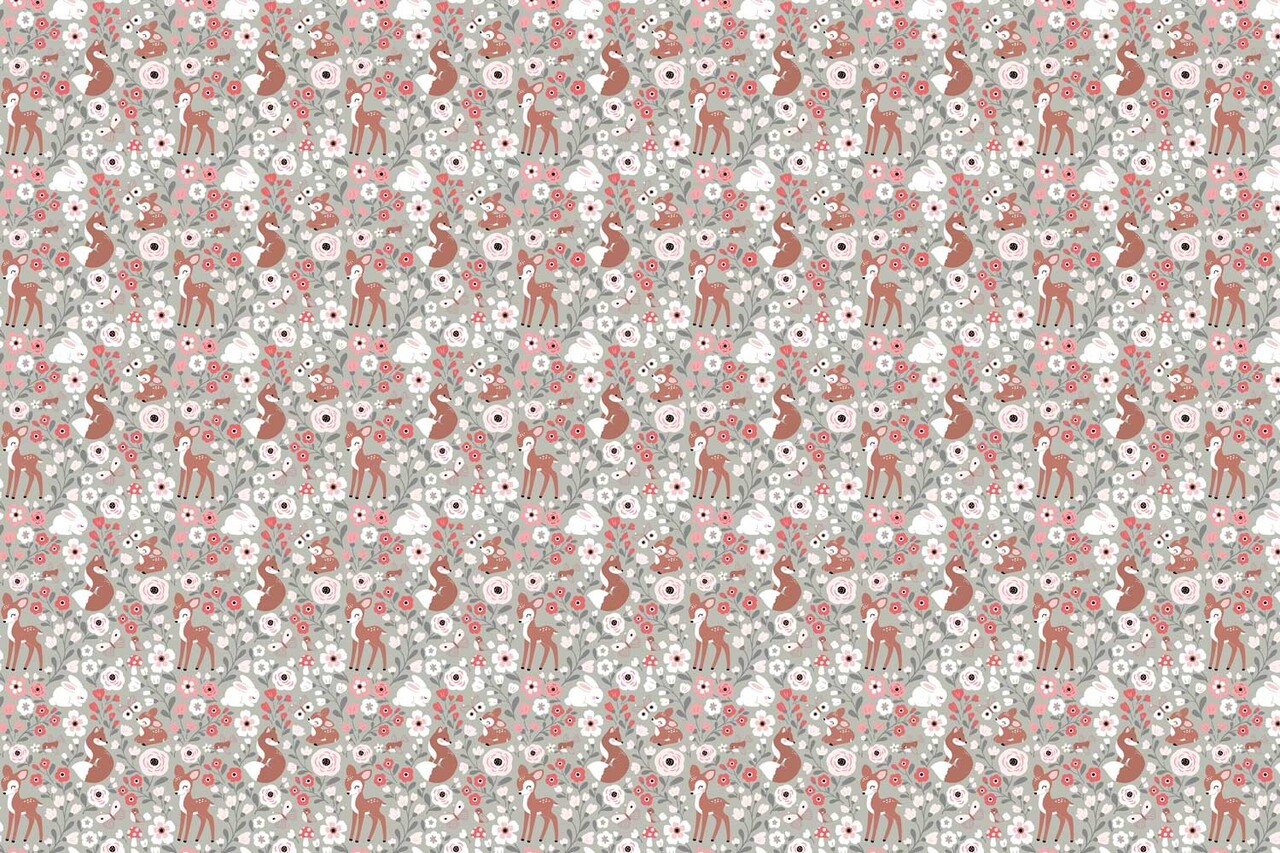 Children's wallpaper Sweet Woodland Creatures, washable