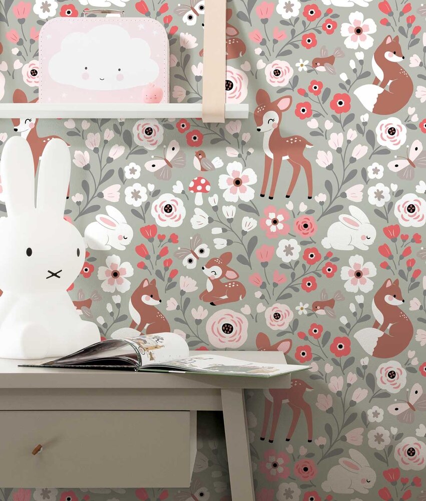 Kinderbehang Sweet Woodland Creatures, afwasbaar