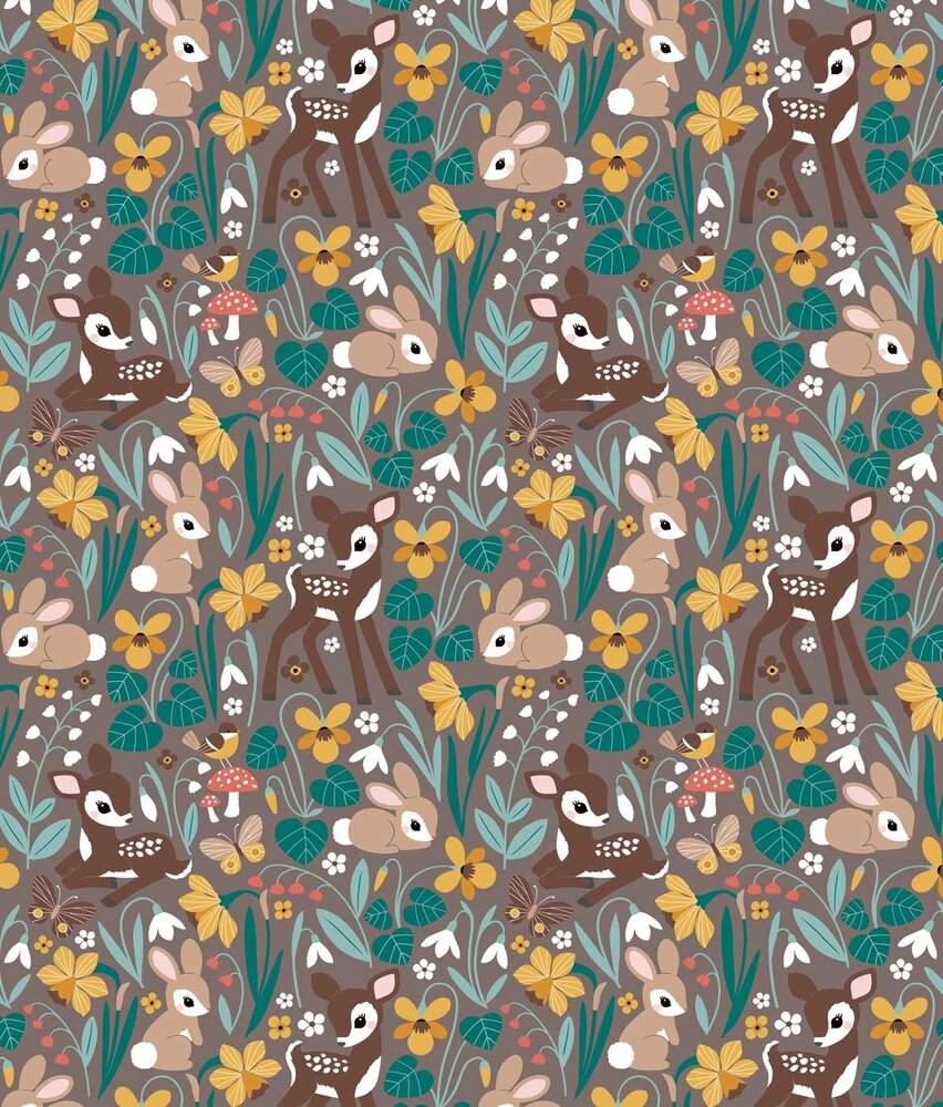 Kindertapete Tiere Adorable Forest Friends, waschbar Kindertapete Tiere Adorable Forest Friends, waschbar
