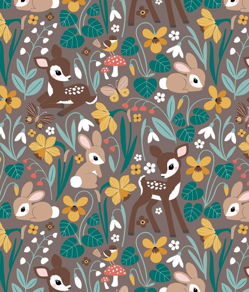 Kindertapete Tiere Adorable Forest Friends, waschbar Kindertapete Tiere Adorable Forest Friends, waschbar