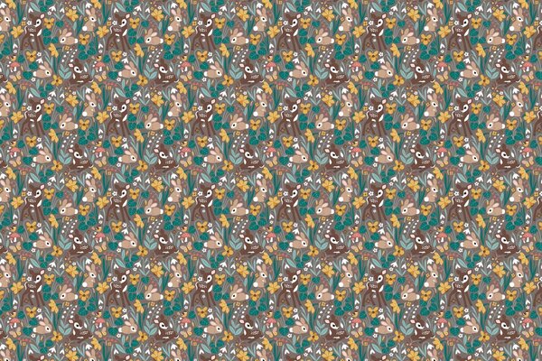 Kinderbehang dieren Adorable Forest Friends, afwasbaar Kinderbehang dieren Adorable Forest Friends, afwasbaar