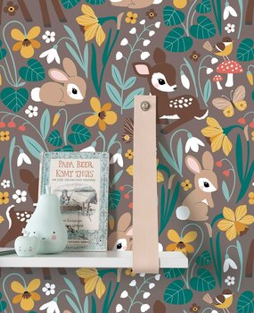 Kinderbehang dieren Adorable Forest Friends, afwasbaar Kinderbehang dieren Adorable Forest Friends, afwasbaar