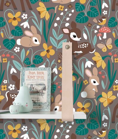 Kindertapete Tiere Adorable Forest Friends, waschbar Kindertapete Tiere Adorable Forest Friends, waschbar