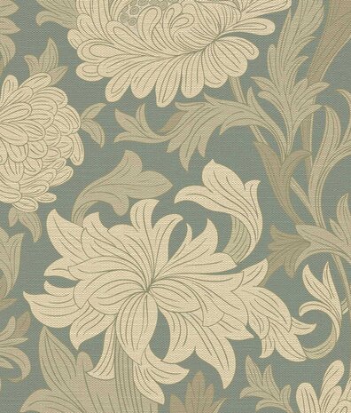 Floral wallpaper Classical Floral Charm, green, washable Floral wallpaper Classical Floral Charm, green, washable