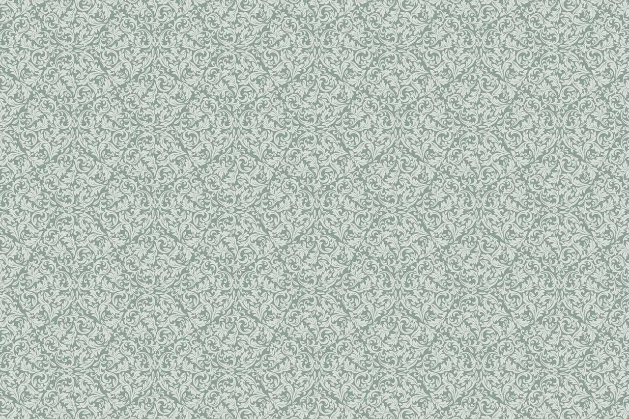 Klassiek behang Curly Green Elegance, groen, afwasbaar