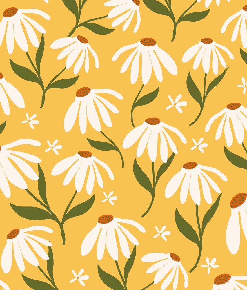 Kindertapete Sunny Daisy Delight, gelb, waschbar Kindertapete Sunny Daisy Delight, gelb, waschbar