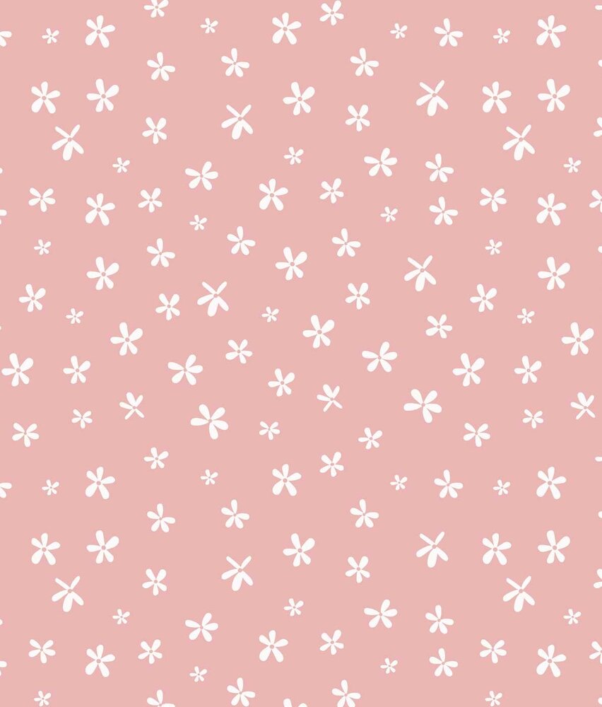 Kindertapete Blushing Blooms Delight, rosa, waschbar