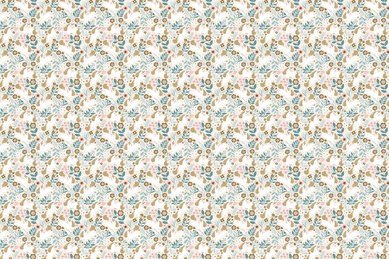 Children's wallpaper Enchanting Unicorn Dreams, beige, washable Children's wallpaper Enchanting Unicorn Dreams, beige, washable