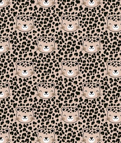 Children's wallpaper leopard print Safari Dreams, beige, washable