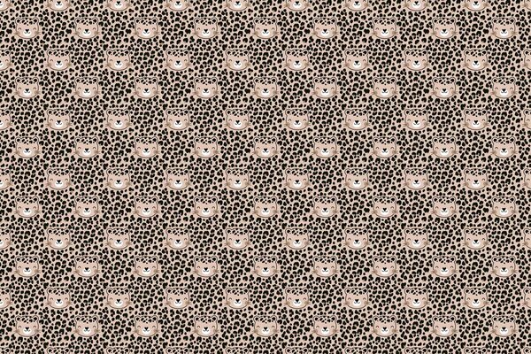 Kinderbehang luipaardprint Safari Dreams, beige, afwasbaar