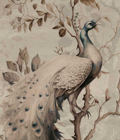 Vintage-Tapete Peacock Garden Delight, waschbar Vintage-Tapete Peacock Garden Delight, waschbar