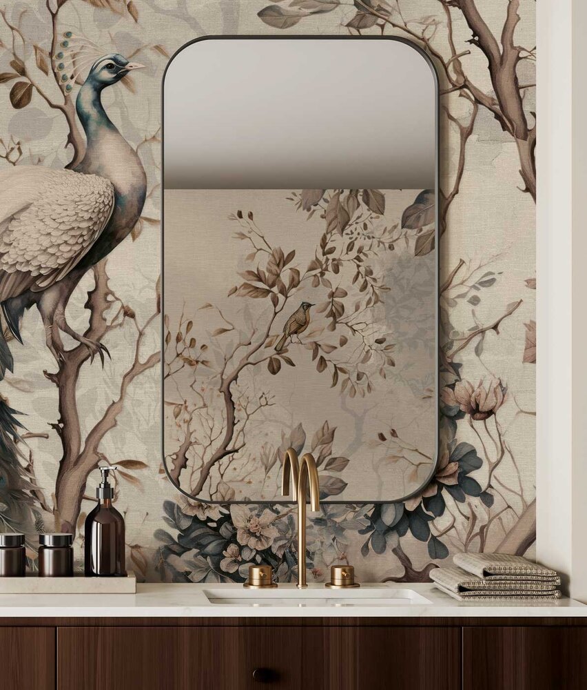 Vintage-Tapete Peacock Garden Delight, waschbar Vintage-Tapete Peacock Garden Delight, waschbar